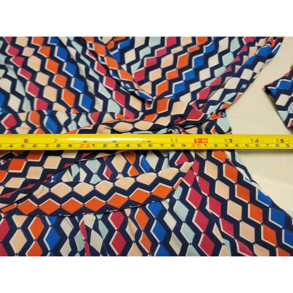 Danny & Nicole Size 12 Faux Wrap Knee Length Knit Dress Church Career Travel - Picture 11 of 12